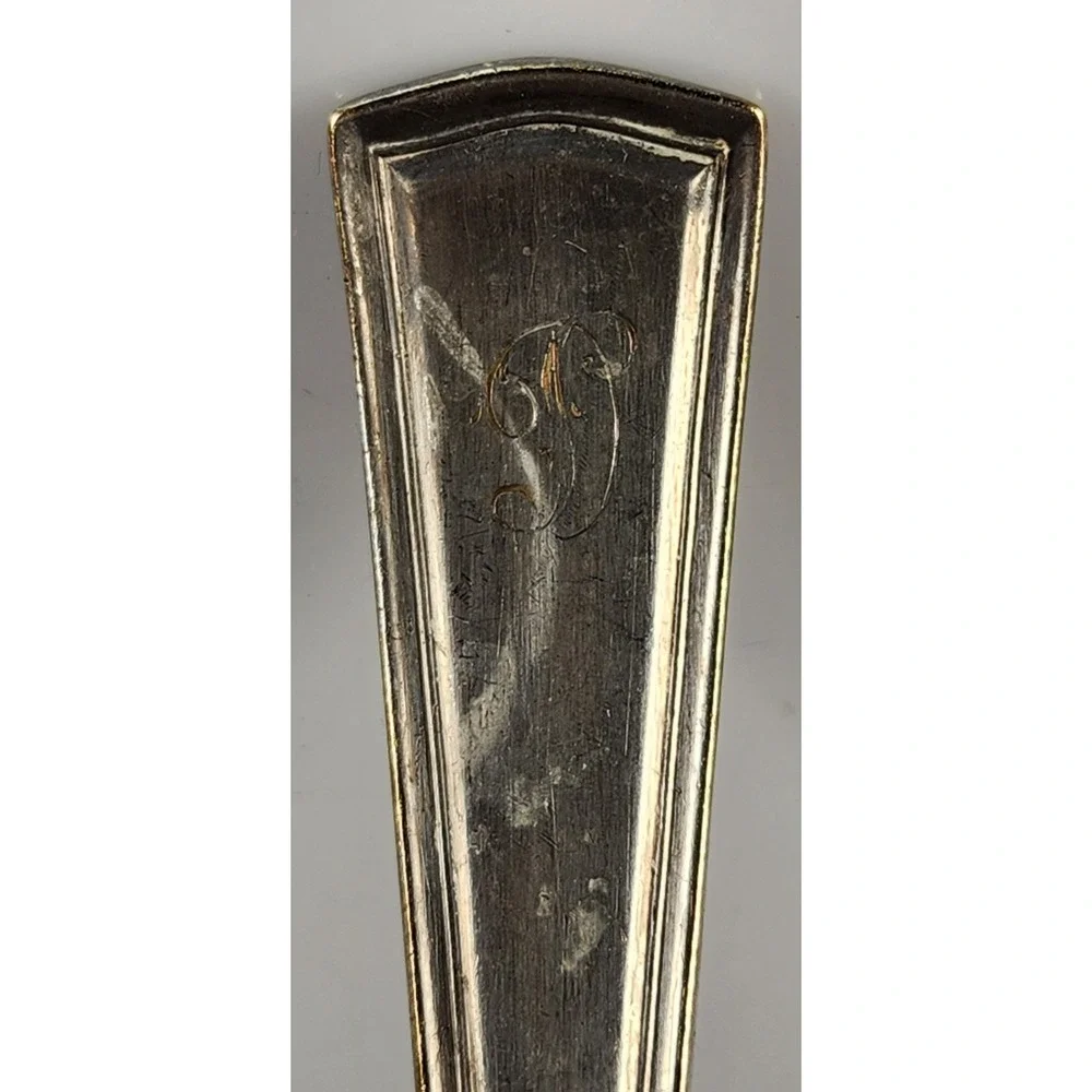 Alvin Silver Plate Sauce Gravy Ladle Vintage D monogram